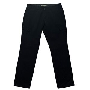 NEW Monadic Cargo Pants Mens 34x29 Black Cotton Twill Relaxed Taper Stone Wash